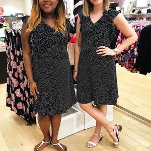 Ruffle polka dot dress